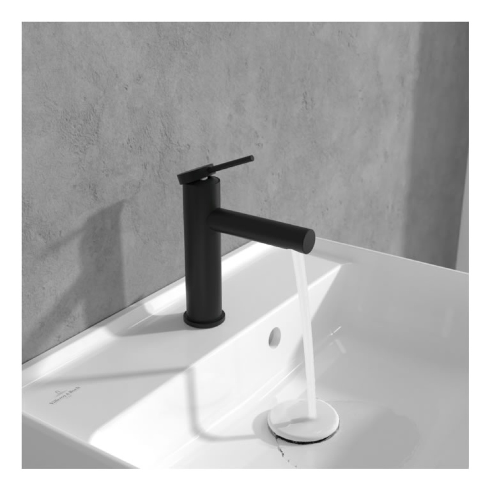 Lifestyle image of Villeroy & Boch Loop & Friends Matt Black Basin Mono Mixer